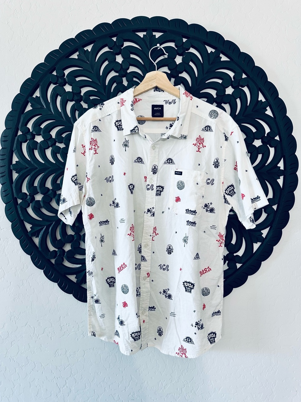 RVCA Button Down Short Sleeve Shirt